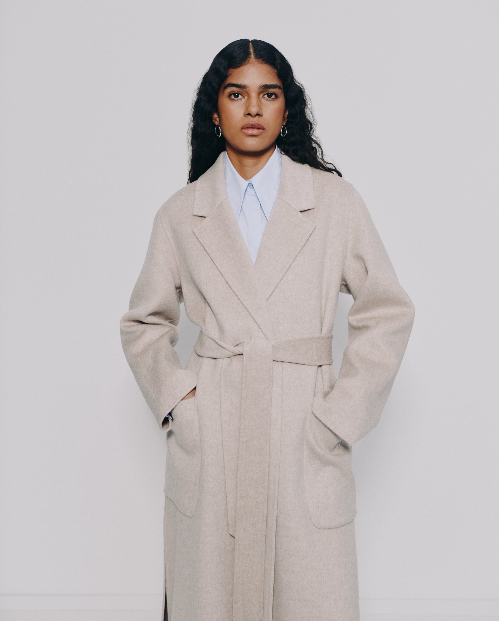 CELIA Coat Beige Wool coat in midi length