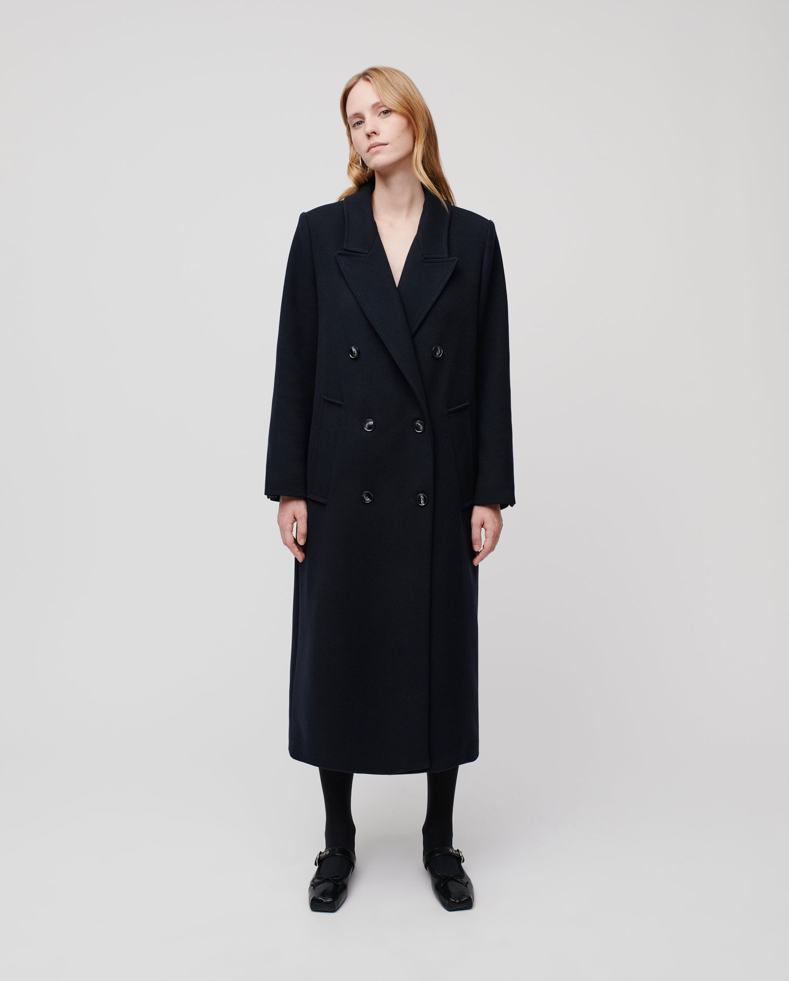CLEMENCE coat navy blue | oversized winter coat