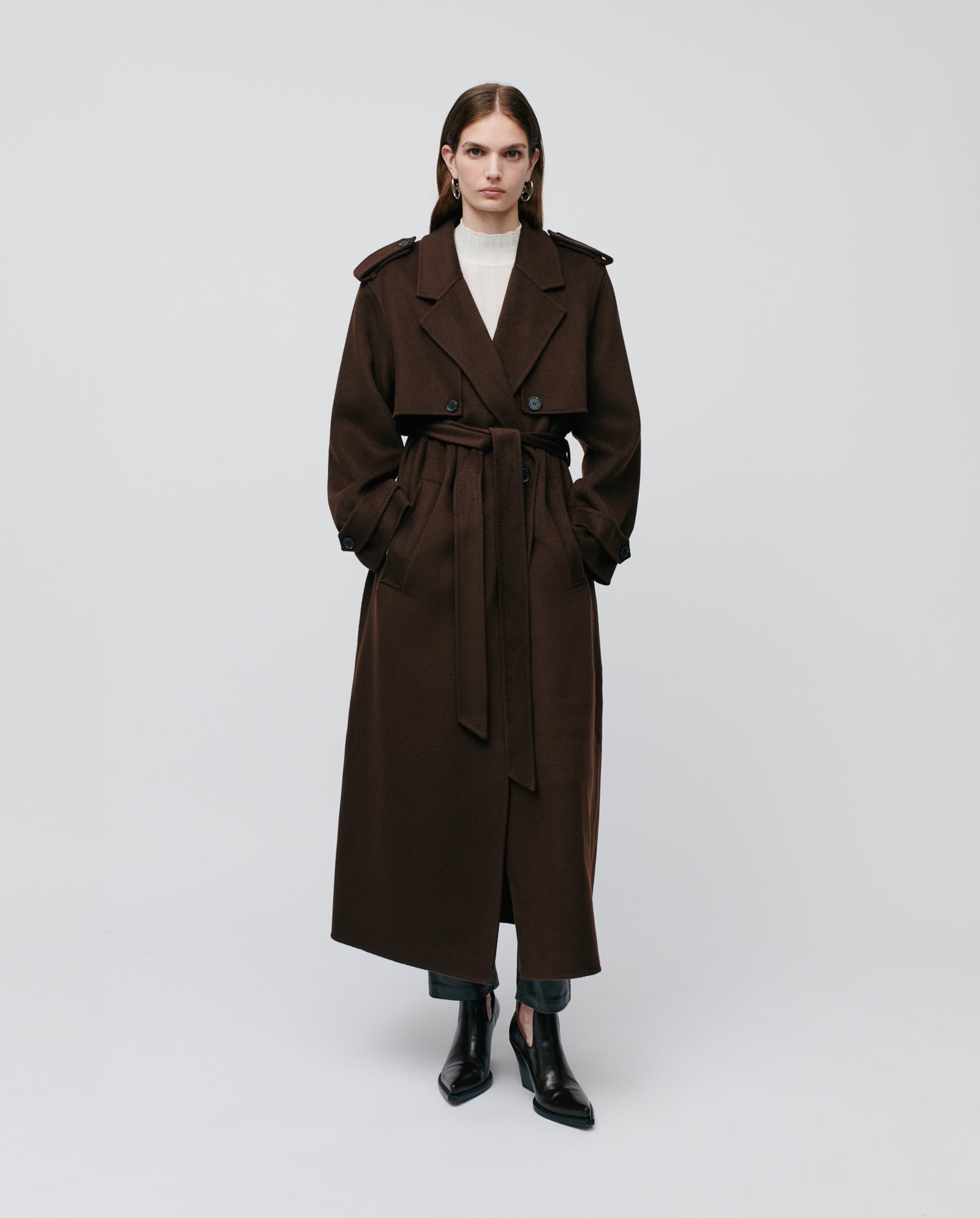 COLETTE ANN coat brown made of 100% wool