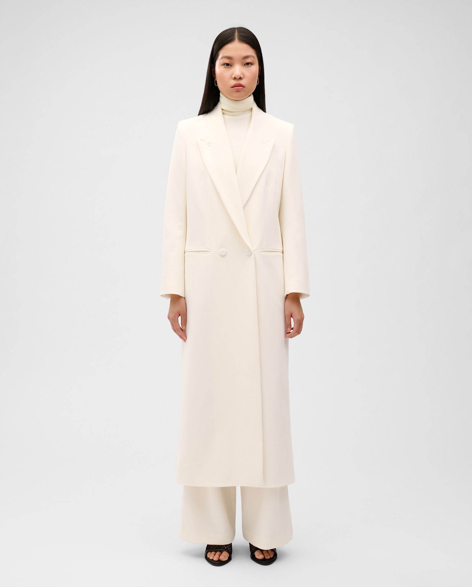 Designer Blazer Longer Length Blazer For Ladies JIL ANN Coat Pearl