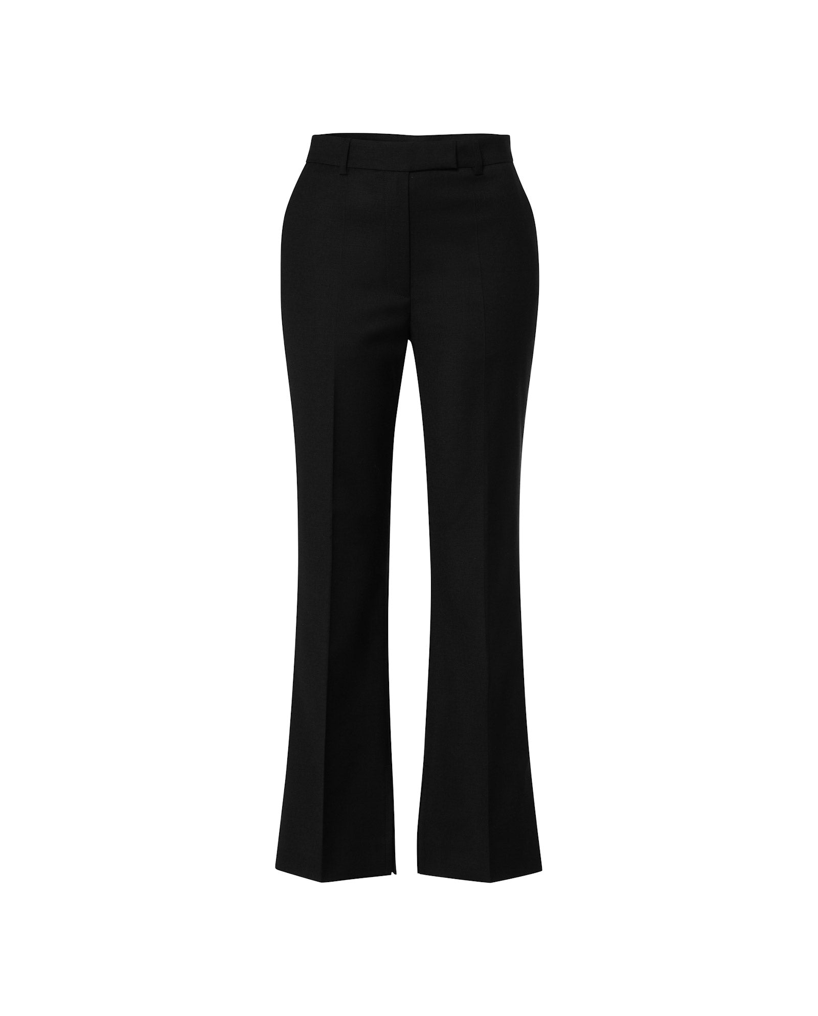 IVY OAKs POLINA Trouser features a fitted, flared silhouette with a slight bottom flare, shown on a white background. Pair it with the JOLANKA blazer for a polished look.