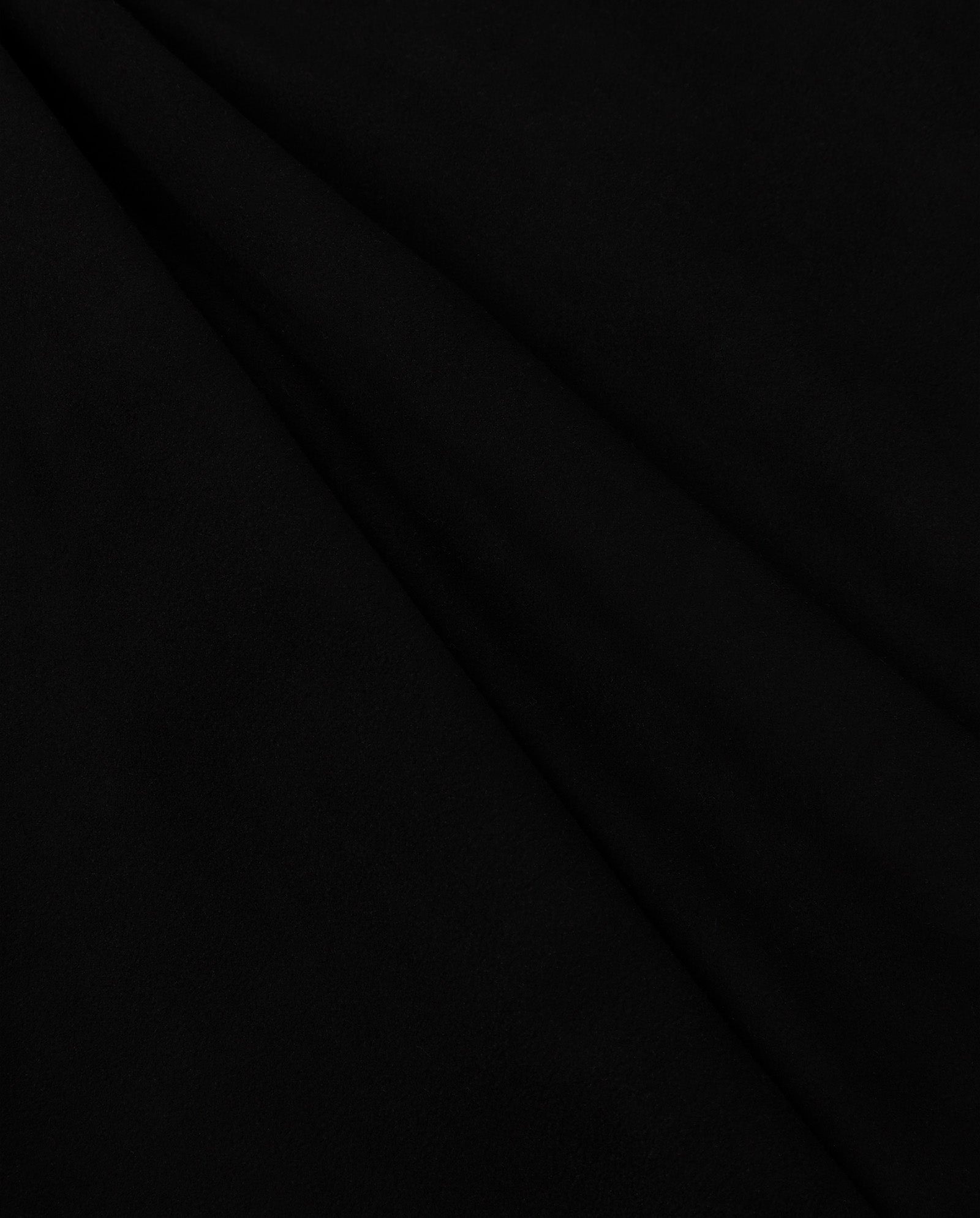 Close-up of smooth black fabric with subtle folds and soft texture, capturing the elegant feel of the IVY OAK LORENA DRESS.