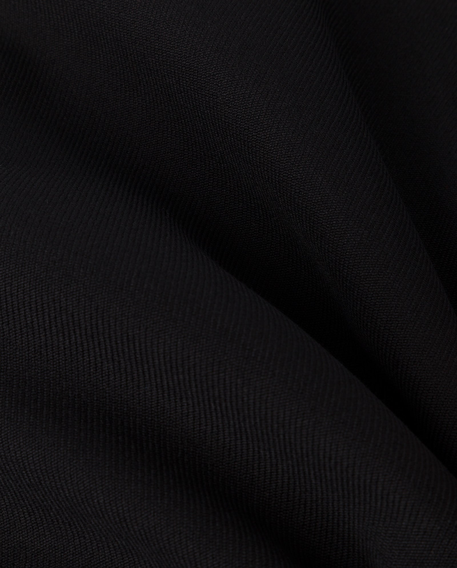Close-up of black, ribbed fabric with soft texture from the IVY OAK JENNY ANN Blazer—perfect for creating a boxy, modern silhouette.