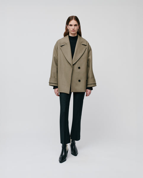 ジャケット・アウター carol shoppe GRANPA WOOL COAT IN KHAKI IO111142-GR549-1_grande.jpg?v=