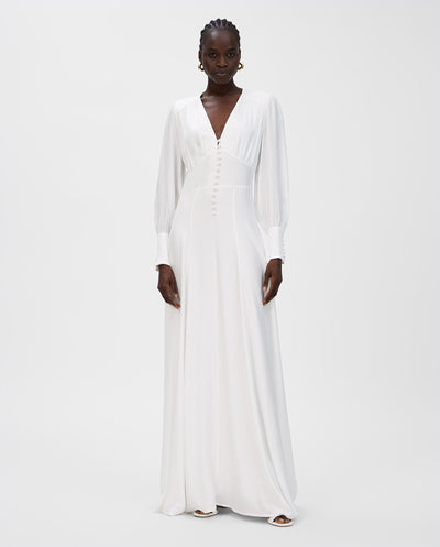 Ivy & Oak Bridal Jumpsuit V-Neck and SHAWL COLLAR TUXEDO Wedding Dress Save  31% - Stillwhite