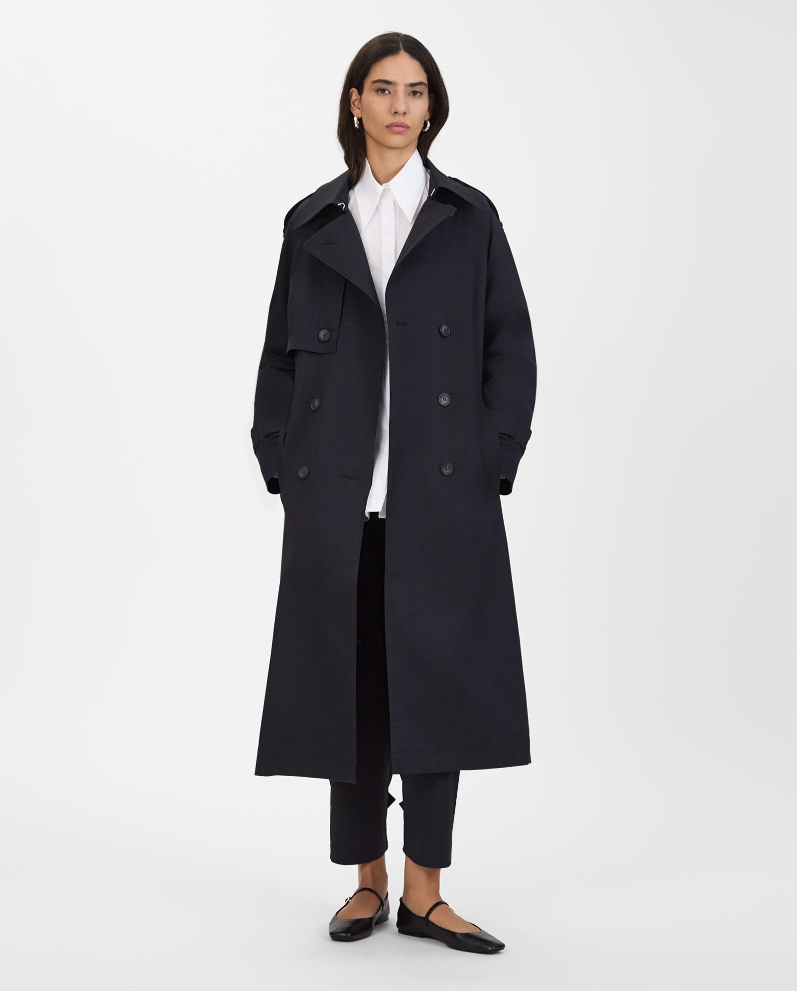 IVY amp; OAK double-breasted notched coat - Black