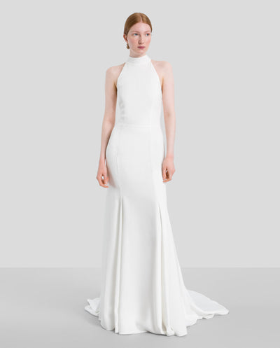 Ivy & Oak Bridal Jumpsuit V-Neck and SHAWL COLLAR TUXEDO Wedding Dress Save  31% - Stillwhite